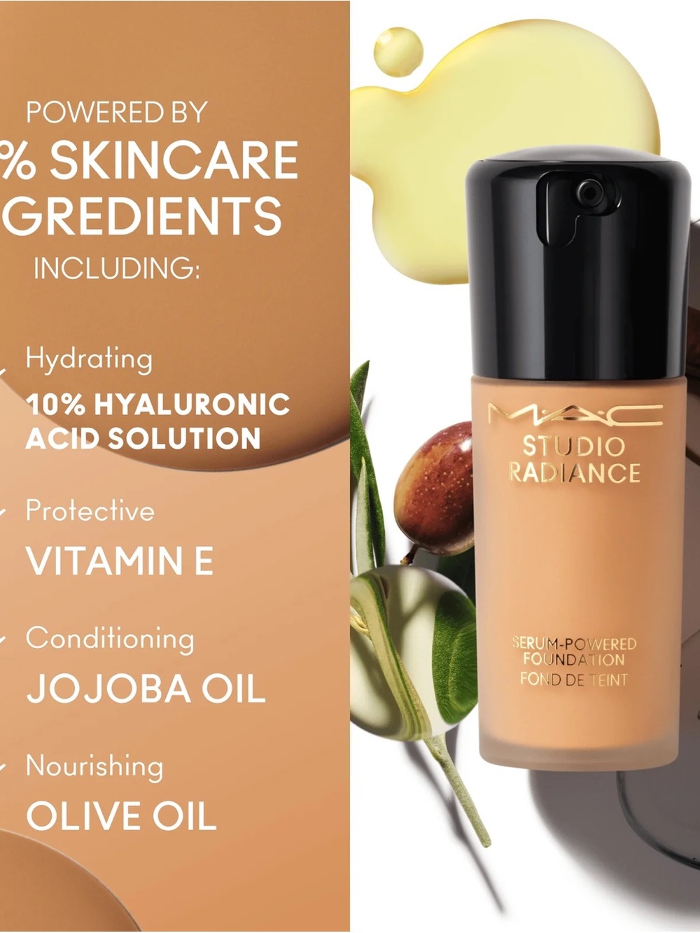 MAC COSMETICS STUDIO RADIANCE SERUM-POWERED™ FOUNDATION NC18 - Picture 2 of 2